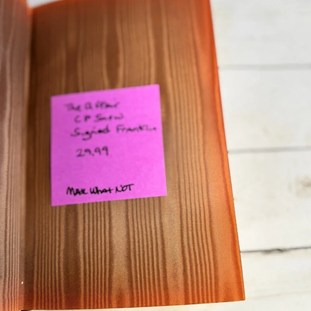 The Affair C.P. Snow SIGNED Limited Edition 1981 Franklin Library Book Hardcover